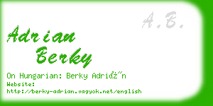 adrian berky business card